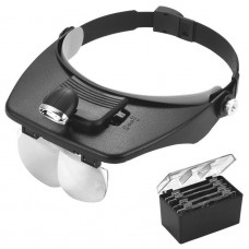 Лупа Kromatech налобная 1,2/1,8/2,5/3,5x, с подсветкой (2 LED) MG81001-A модель 67339 от Kromatech