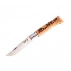 Нож Opinel серии Tradition Animalia №08, клинок 8,5см, кабан