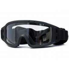 Маска стрелковая ShotTime Puma, защитная, чёрная, линза прозрачная модель GST-037-BLK-C от ShotTime