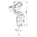 Зажим с головкой KUPO KCP-150 SWIVELING PIPE C CLAMP W/ UNIVERSAL HEAD модель vb_31598 от KUPO
