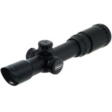 Оптический прицел Leapers 1-4X24 30mm Long Eye Relief CQB Scope с сеткой Glass Mil-dot RGB и кольцами QD (SCP3-1424MDQ) модель 00005241 от Leapers