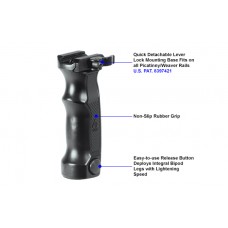 Рукоятка Leapers UTG Combat D Grip with Quick Release Deployable Bipod MNT-DG01Q модель 00007727 от Leapers