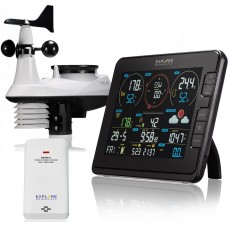 Метеостанция Explore Scientific 7 в 1 Wi-Fi, профессиональная, черная модель 75913 от Explore Scientific