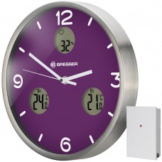 Часы настенные Bresser MyTime io NX Thermo/Hygro, 30 см, зеленые модель 76461 от Bresser