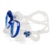 Маска Salvimar Trinity с креплением для камеры  прозрачный силикон/синяя