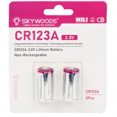 Батарейкаи  Skywoods CR123A, 1600mAh, комплект - 2 шт