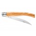 Нож складной Opinel Olive Effile 12 New, филейный, нержавеющая сталь, олива