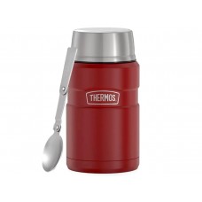 Термос для еды THERMOS KING SK-3021 MRR 0,7L, складная ложка, Rustic Red
