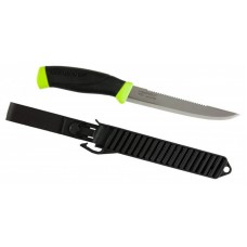 Нож Morakniv Fishing Comfort Scaler 150, серейтор на обухе, лайм